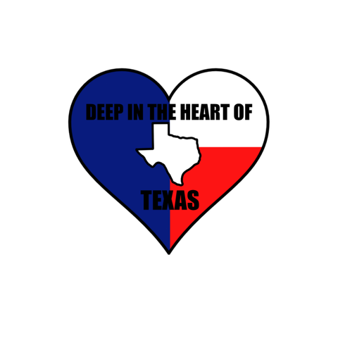 Deep in the Heart of Texas Die Cut Vinyl Sticker
